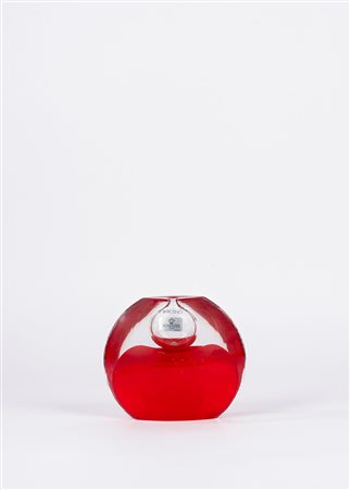 Vaso monofiore in cristallo rosso, Scherzer