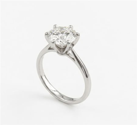 ANELLO SOLITARIO IN ORO BIANCO CON DIAMANTE LAB GROWN DA 1,50 CT