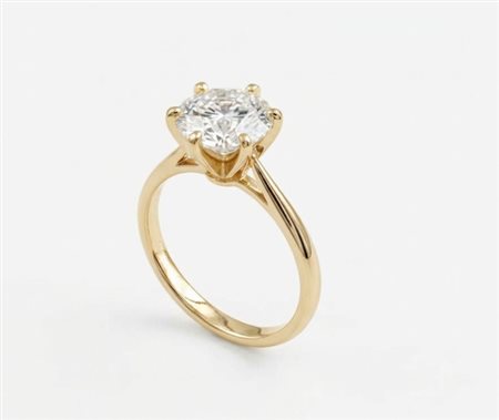 ANELLO SOLITARIO IN ORO GIALLO CON DIAMANTE LAB GROWN DA 1,50 CT