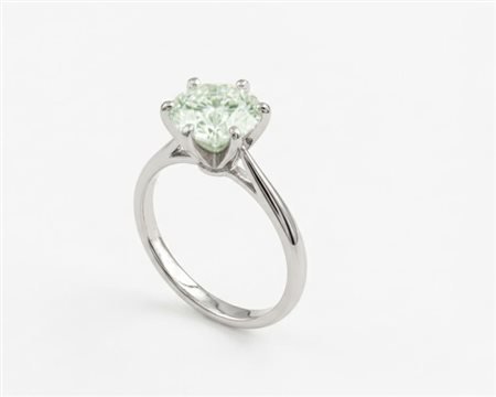 ANELLO SOLITARIO IN ORO BIANCO CON DIAMANTE NATURALE DA 1,50 CT