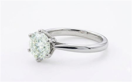 ANELLO SOLITARIO IN ORO BIANCO CON DIAMANTE NATURALE DA 2 CT