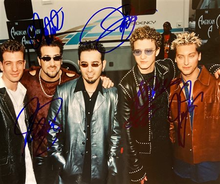 NSYNC band signed photo