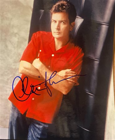 Charlie Sheen signed photo