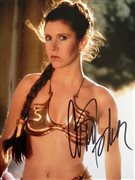 Star Wars Carrie Fisher signed movie photo