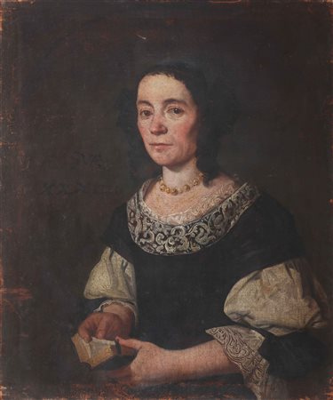 ARTISTA LOMBARDO DEL XVIII SECOLO Ritratto femminile. Olio su tela. Cm 70,00...