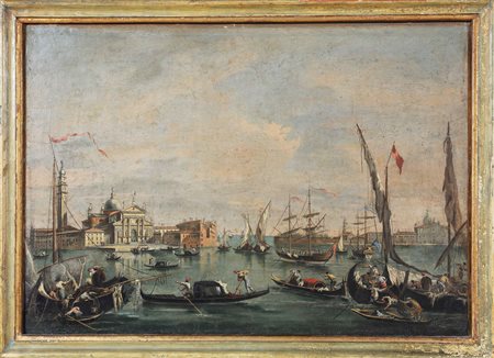 ARTISTA VENETO DEL XIX SECOLO Veduta di San Giorgio Maggiore, La Giudecca e...