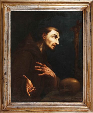 TREVISANI FRANCESCO (1656 - 1746) Ambiente di. San Francesco d'Assisi. Olio...
