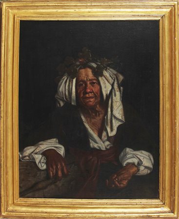 BELLOTTI PIETRO (1627 - 1700) Ritratto di donna. La Parca Lachesi. Olio su...
