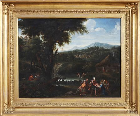 GRIMALDI DETTO IL BOLOGNESE GIOVANNI FRANCESCO (1606 - 1680) San Pietro che...