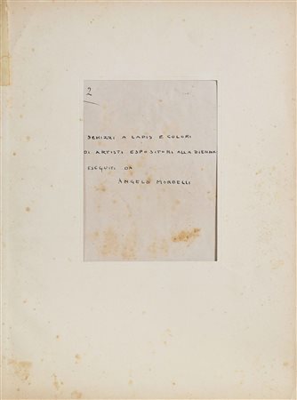 MORBELLI ANGELO (1853 - 1919) Cartella contenente 30 ritratti di artisti....
