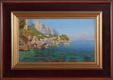 WELTERS WILLEM (1881 - 1972) Mare a Capri. Olio su tela. Cm 50,00 x 30,00....