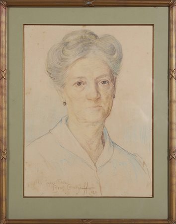 GEORGIEV BORIS (1888 - 1962) Ritratto di Clara Testa. 1920. Tecnica mista su...