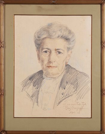 GEORGIEV BORIS (1888 - 1962) Ritratto di Laura Testa. 1920. Tecnica mista su...