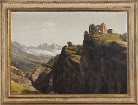 LEIDI PIETRO (1892 - 1930) Castello di Cimbergo. 1931. Olio su tela. Cm 99,00...