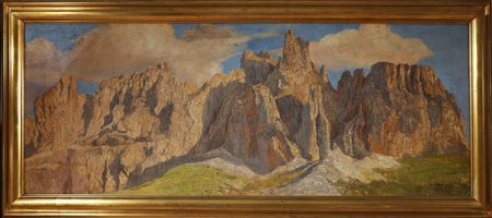 LEIDI PIETRO (1892 - 1930) Le tre pale di San Martino. Olio su tela . Cm...