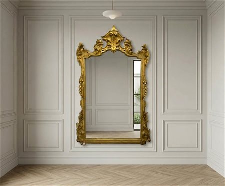 Importante specchiera in legno dorato, first half of the 19° century