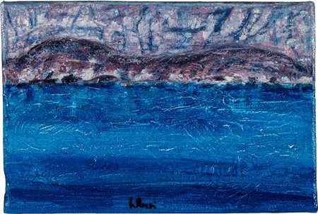 Il suono del mare</br>2015</br>Tecnica mista e colla su poliuretano</br>22 x 15 cm</br>Firmata in basso al centro</br>Firma, data e titolo al retro