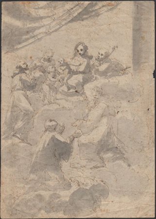  
Madonna col Bambino e santi artista bolognese del XVII secolo
 