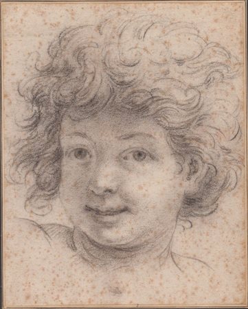 Carlo Maratti (cerchia di) (Camerano, 1625 - Roma, 1713) 
Testa di un fanciullo 
 