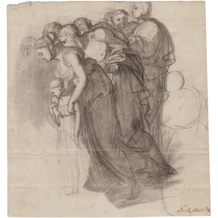 Nicola Antonio Monti (Ascoli Piceno, 1736 - 1795) 
Studio con un gruppo di figure 
 