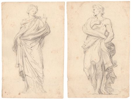 Antonio Cavallucci (attribuito a) (Sermoneta, 1752 - Roma, 1795) 
San Giusto | Santa Olimpia vedova 
 