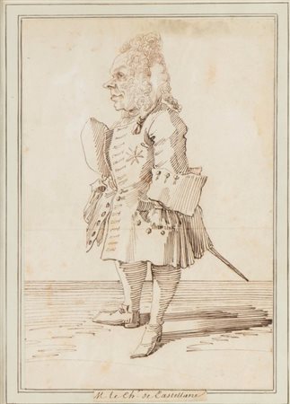 Pier Leone Ghezzi (Roma, 1674 - 1755) 
M.le Ch. de Castellane 
 