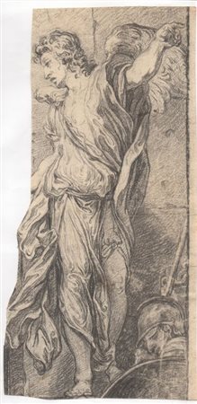  
Studio per arcangelo Gabriele con un soldato dormiente scuola francese del XVIII secolo
 