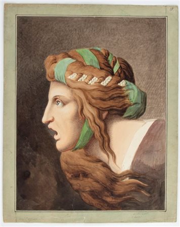 Johann Heinrich Wilhelm Tischbein (1751 - 1829) 
Testa femminile, da Raffaello 
 