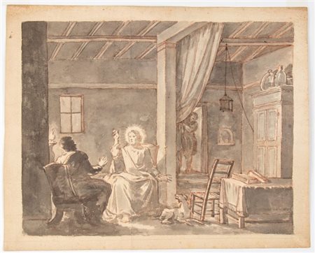  
Cena in Emaus scuola spagnola del XVIII secolo
 