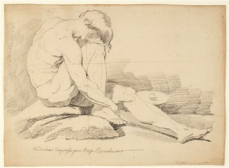 Angelo Michele Boucheron (1776 ca. - 1859) 
Studio di nudo accademico 
 