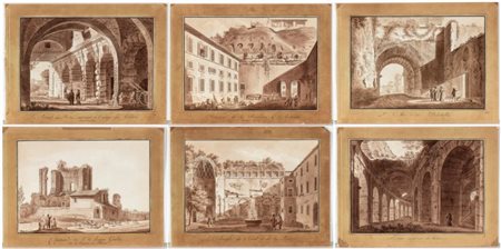 Angelo Uggeri (Gera, 1754 - Roma, 1837) 
Scorci di Roma 
 