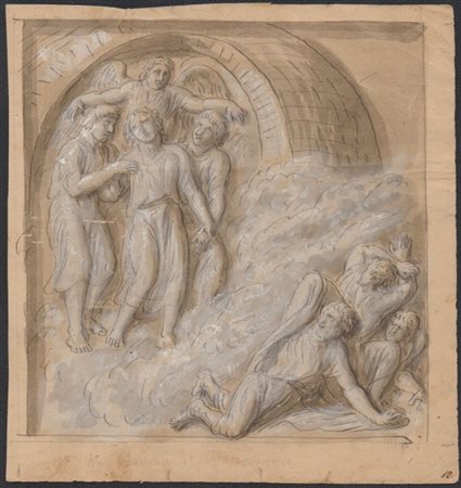 Luigi Ademollo (attribuito a) (Milano, 1764 - Firenze, 1849) 
Studio per una scena biblica  
 