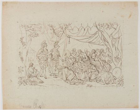 Vincenzo Chialli (Città di Castello, 1787 - Ortona, 1840) 
Scena con un soggetto di storia romana 
 