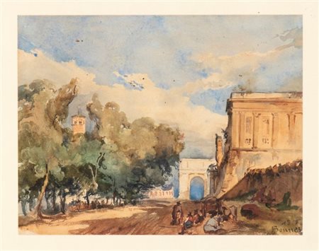 Francois Bonnet (1811 - 1894) 
Scorcio di Roma 1856
 