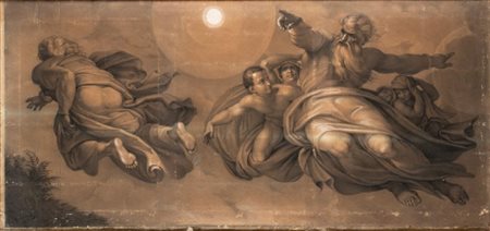 Heinrich Leibnitz (Stuttgart, 1811  - Tübingen, 1889) 
Creazione del Mondo, da Michelangelo 1875
 