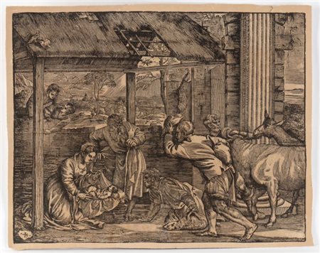 Giovanni Britto (1531 - 1550 fl.) 
Adorazione dei Pastori, da Tiziano 
 