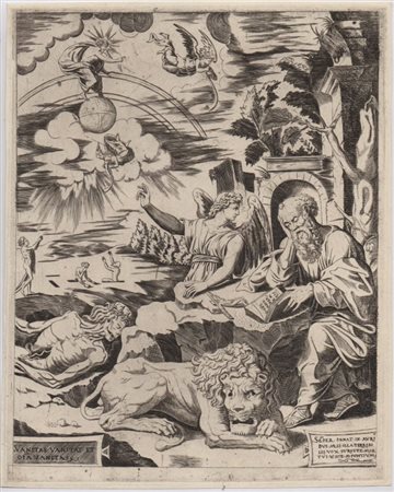 Martin Rota (Sebenico, 1520 - Vienna, 1583) 
San Girolamo, da Michiel Coxie 
 