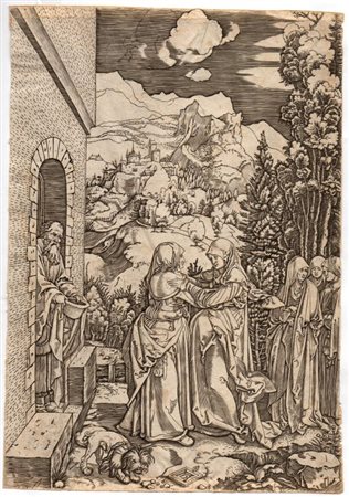 Marcantonio Raimondi (c. 1480 - 1534) 
Visitazione, da Albrecht Dürer 
 