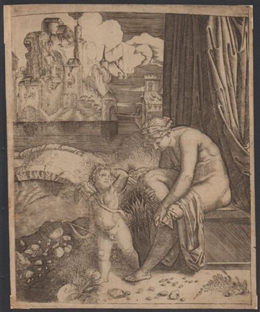 Marcantonio Raimondi (scuola di) (c. 1480 - 1534) 
Venere dopo il bagno 
 