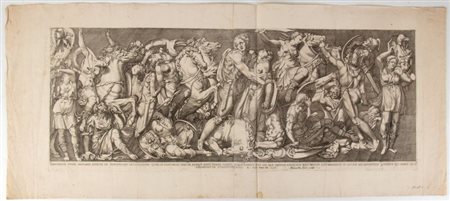 Nicolas Beatrizet (c. 1507 - 1573) 
Battaglia delle Amazzoni, da Speculum Romanae Magnificentiae 
 