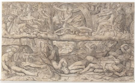 Girolamo Fagiuoli (fl. 1539  - 1574) 
Caduta dei Giganti, da Perino del Vaga 
 