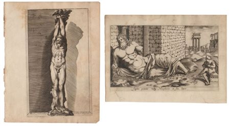 Cherubino Alberti (1553 - 1615) 
Tiberis fluvij simunacrum Romae in Vaticano |  Marsie simulacrum...  
 