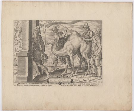 Philip Galle (1537 - 1612) 
È più facile per un cammello..., da Maarten van Heemskerck 
 