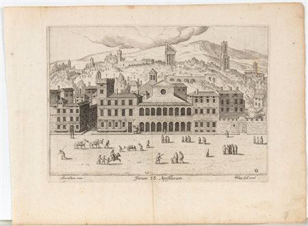 Philip Galle (bottega di) (1537 - 1612) 
Forum SS. Apostolorum, da Hendrick van Cleve III 
 
