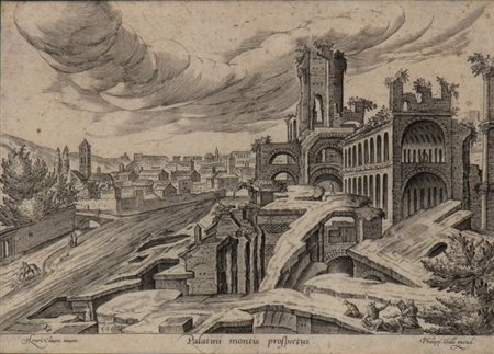 Philip Galle (bottega di) (1537 - 1612) 
Palatini monti prspectus, da Hendrick van Cleve III 
 