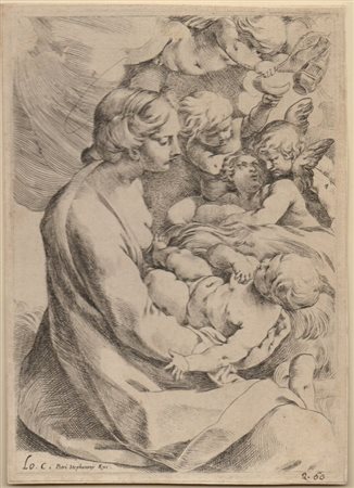 Ludovico Carracci (Bologna, 1555 - 1619) 
Madonna con Bambino e gli angeli 
 