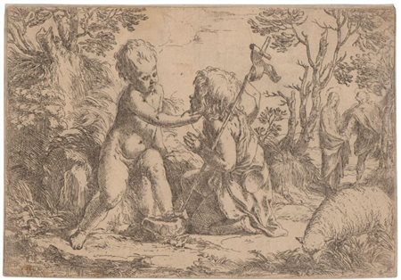 Guido Reni (Bologna , 1575 - 1642) 
Gesù Bambino e San Giovannino 
 