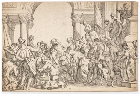 Giuseppe Maria Mitelli (1634 - 1718) 
Martirio di San Sebastiano, da Paolo Veronese 
 