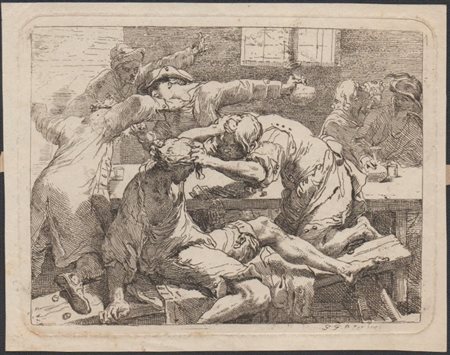 Gaetano Gandolfi (Bologna, 1734 - 1802) 
La rissa in taverna 
 