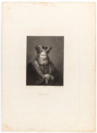 Mauro Gandolfi (Bologna, 1764 - 1834) 
Ritratto di un uomo barbuto, da David Teniers il Giovane 
 